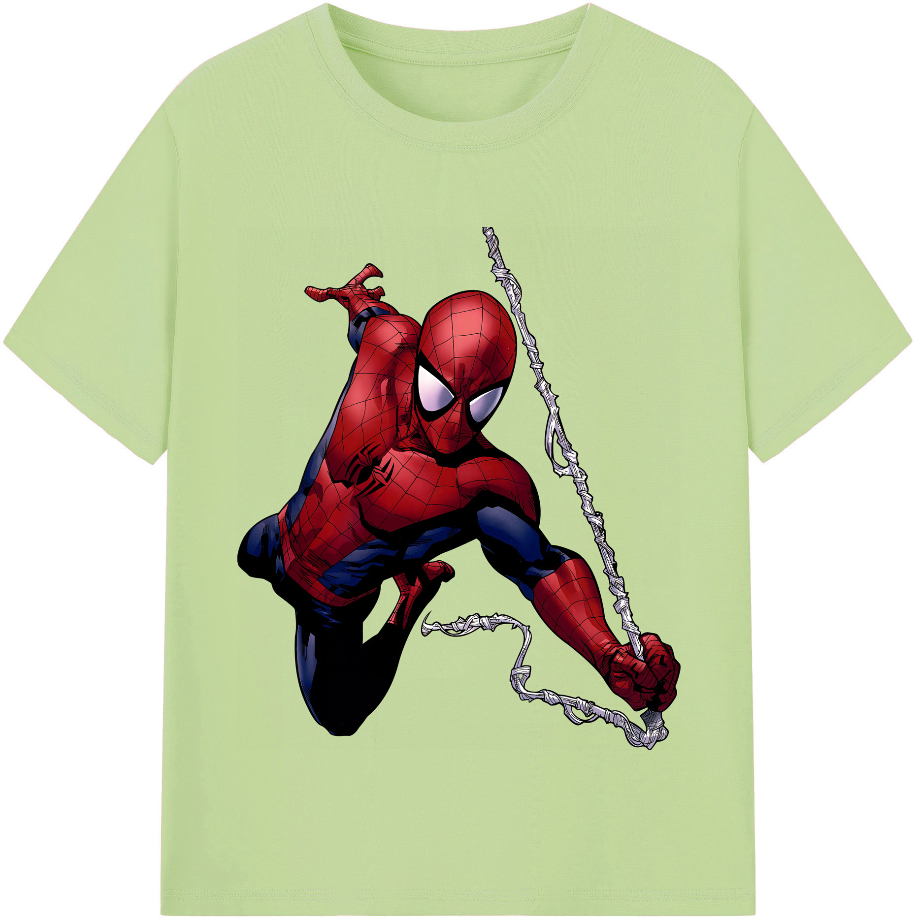 （画像用） Spider Man スパイダーマン 綿100％半袖Tシャツ（フロントプリント）